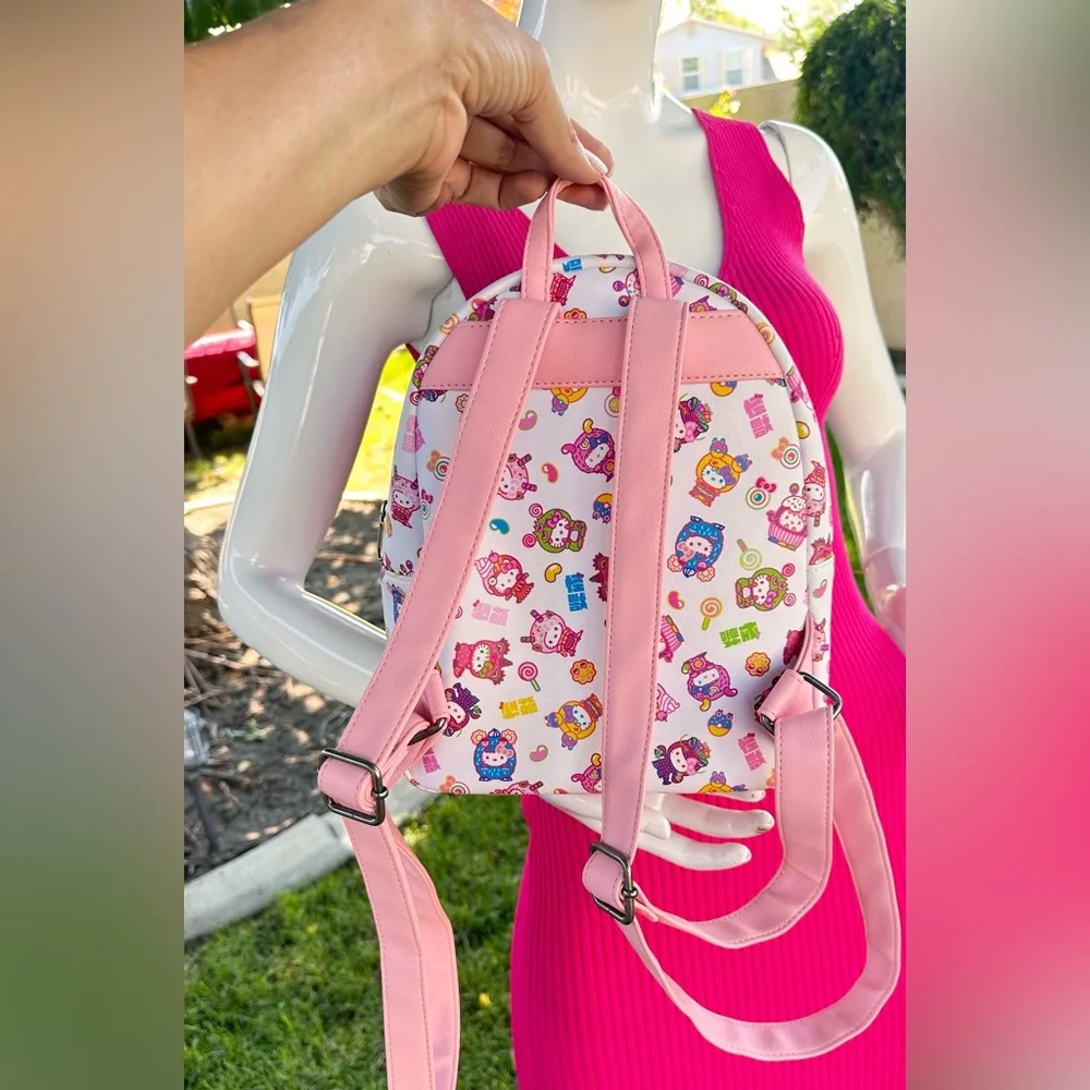 Loungefly Pink and White Kids Backpack